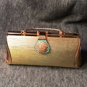 Gorgeous Gold Rhinestone Clutch